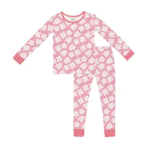 Plumerias Pink Kids Pajama Set