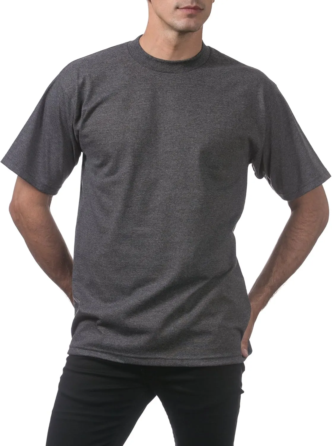 Pro Club Men's 3-Pack Heavyweight Cotton Short Sleeve Crew Neck T-Shirt