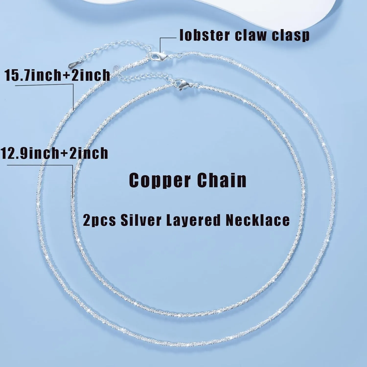 Ronglry Rhinestone Choker Necklace for Women Silver Diamond Choker Necklaces for Women Sparkly Crystal Rhinestone Necklace for Women Silver Chokers for Women Party Prom Wedding Jewelry Accessories