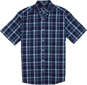 Roundtree & Yorke TravelSMART Men's Short Sleeve Button-Down Shirt Wrinkle Resistant Non-Iron Regular Sizes