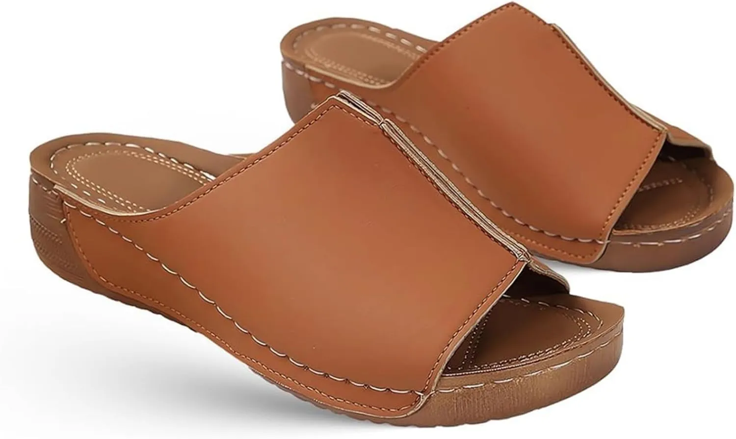 Sandals Women Comfortable Dressy Wedge Sandals Orthopedic Slippers Slip On Casual Summer Walking Beach Orthotic Flip Flops