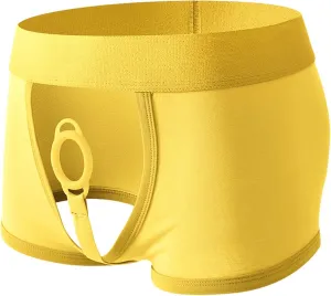 Sexy Open Front Underwear Boxer Briefs Hollow Pouch Trunks Underwear Cut Out Bikini Trunks Men's Undie 2025