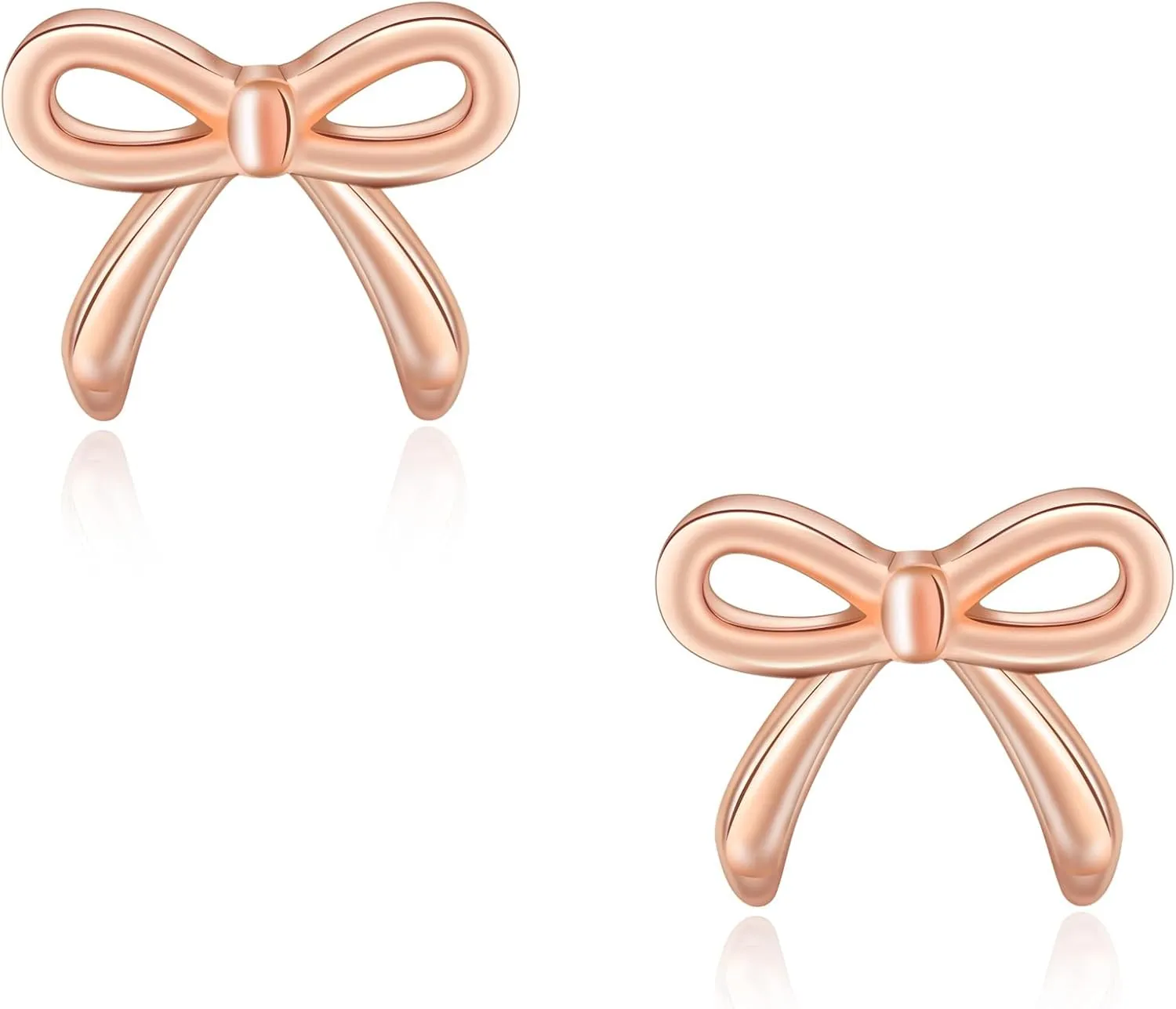 Small Bow Earrings for Women Cute Silver Gold Stud Earrings Simple Minimalist Small Dainty Earrings