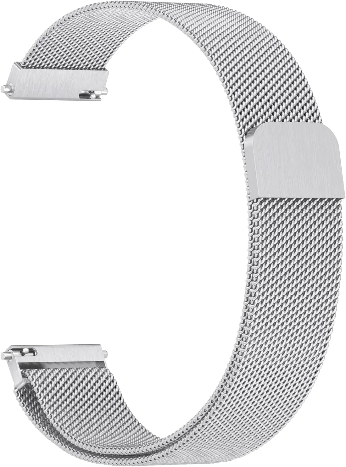 Stainless Steel Metal Watch Band for Men Women, Quick Release Watch Strap Adjustable Metal Mesh Solo Loop Bracelet Replacement Wristband 18mm 19mm