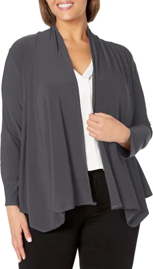 Star Vixen Women's Long Sleeve Open Front Cozy Cardigan