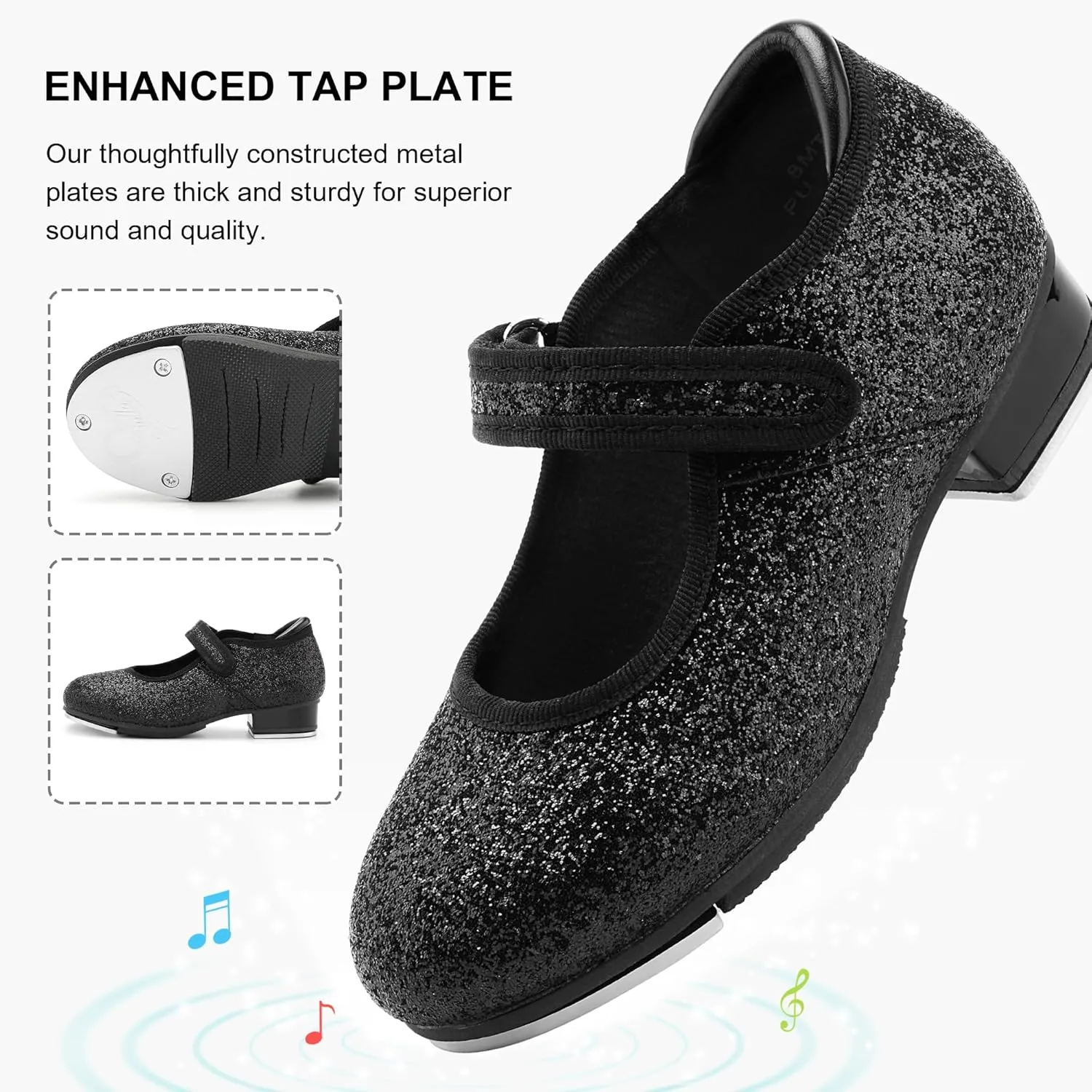 Stelle Tap Shoes for Girls Toddler PU Tap Dance Shoes for Toddler/Little Kids/Big Kids