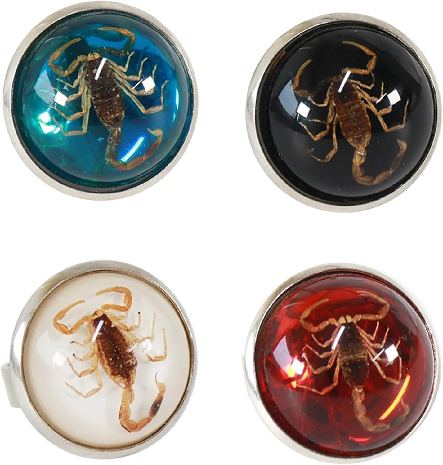Stylish Round Scorpion Rings Adjsuatble Opening Rings Resin Statement Unique Finger Jewellery Trendy Couple Gift