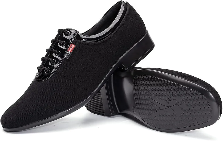 SWDZM Mens Latin Dance Shoes Breathable Ballroom Salsa Modern Tango Practice Dance Shoes