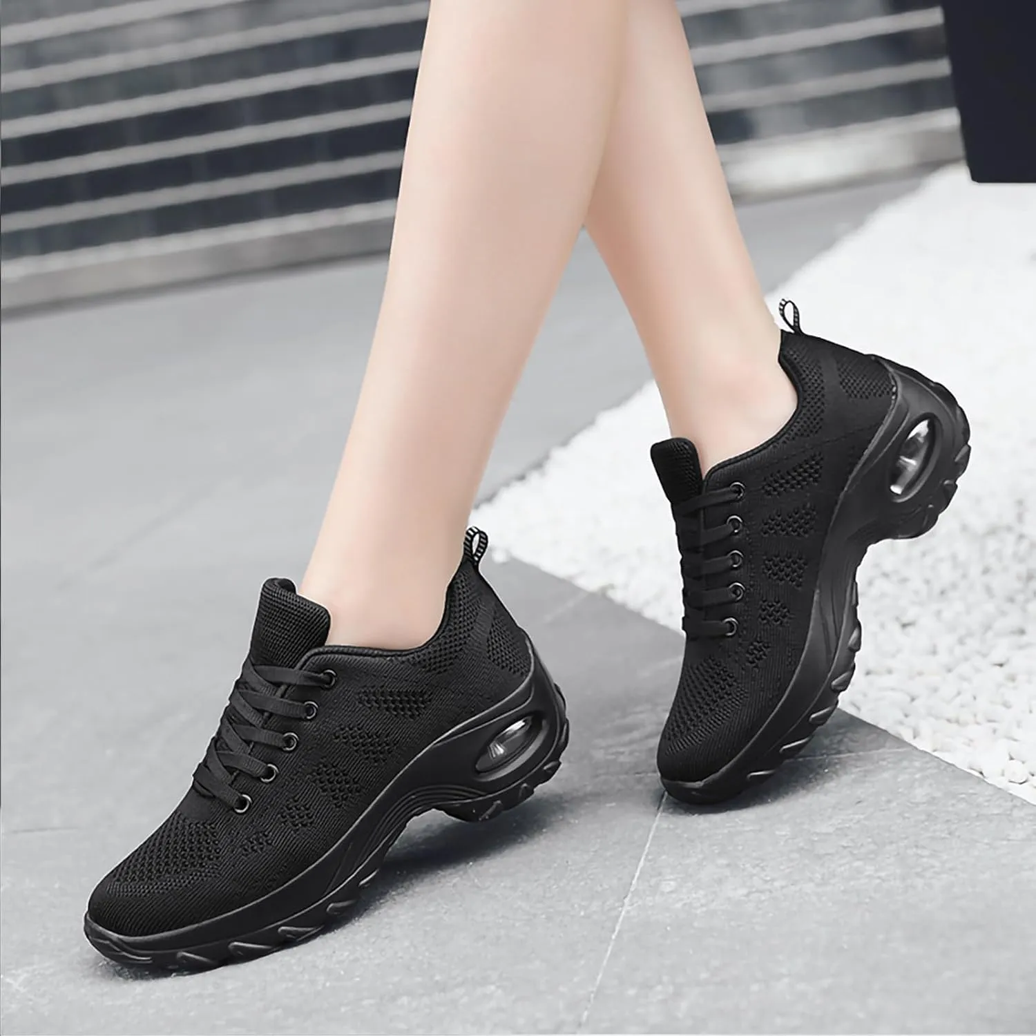 SWDZM Women's Dance Shoes,Breathable Fashion Sneakers,Split-Sole Dance Jazz Shoes,Mesh Outdoor Shoes 729