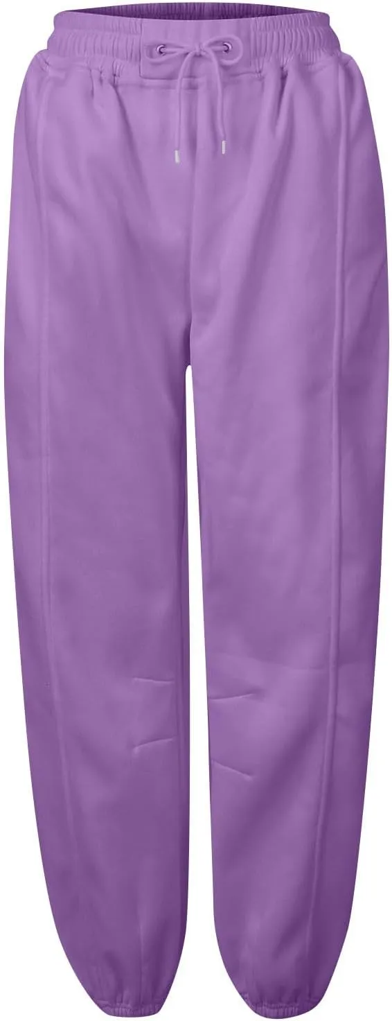 Sweatpants for Women Gym Fall Workout Jogger Pants High Waist Drawstring Athletic Trousers Pants Long with Pocket