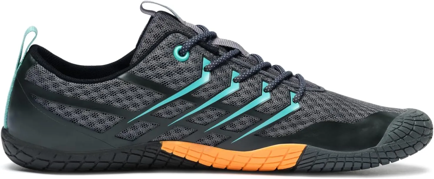 TSLA Men's Trail Running Shoes, Lightweight Zero Drop Barefoot, Non-Slip Outdoor Minimalist Shoes