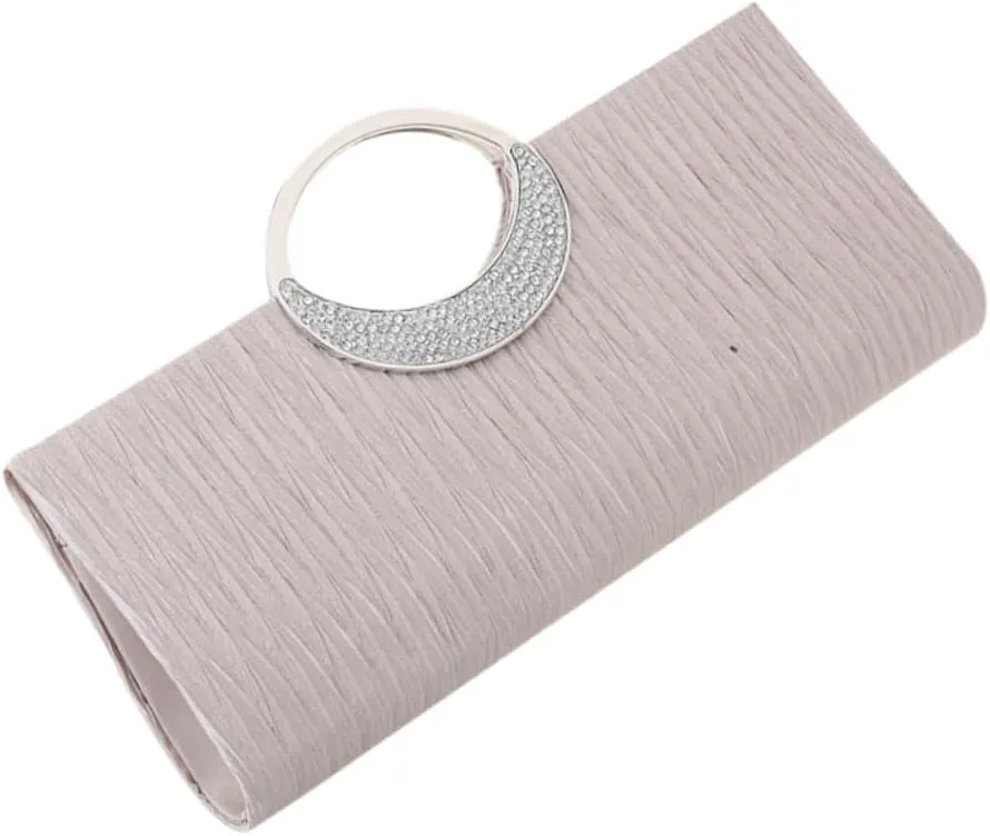 VALICLUD Dazzling Evening Handbag Pleated Design Fashion Clutch Purse Women's Sparkly Boho Bag Girlfriend