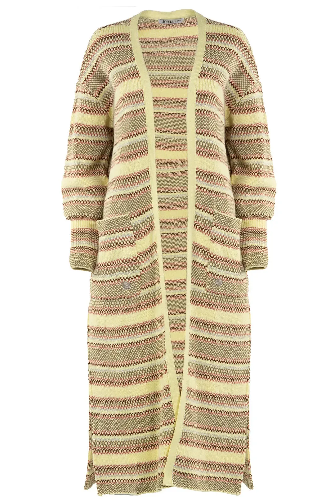 Veste longue jaune multi | Jeamme