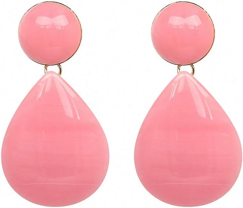 Vintage Statement Dangle Earrings Women Resin Water Drop Earrings