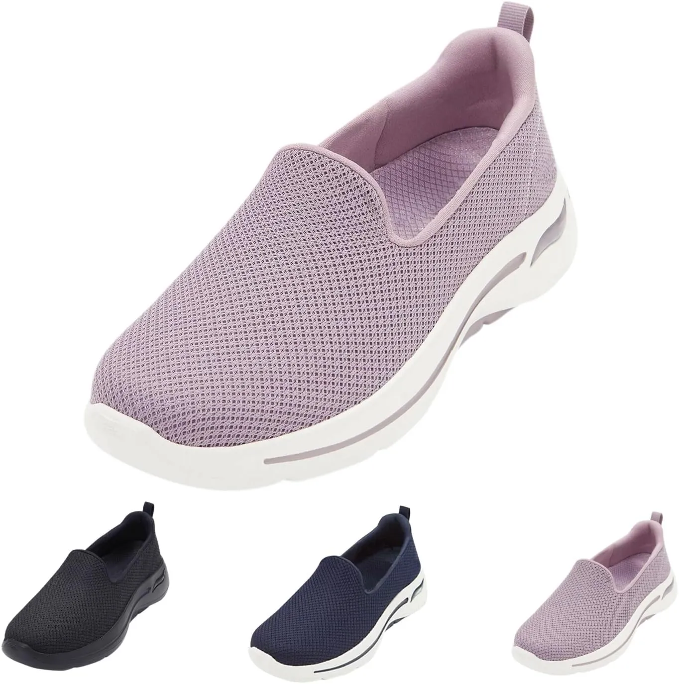 Walking Shoes for Women Casual Slip on Sneakers Flat Running Mesh Sneakers Fashion Athletic Breathable Mesh Lightweight Shoes