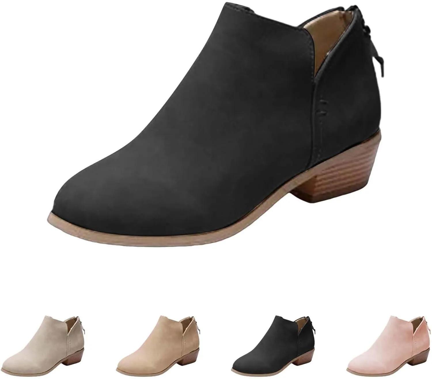 Wedge Ankle Boots Comfortable Cowboy Boots Women White Cowboy Boots Womens Dressy Boots White Lace Up Ankle Boots for Women Low Heel White Dress Ankle Boots for Men
