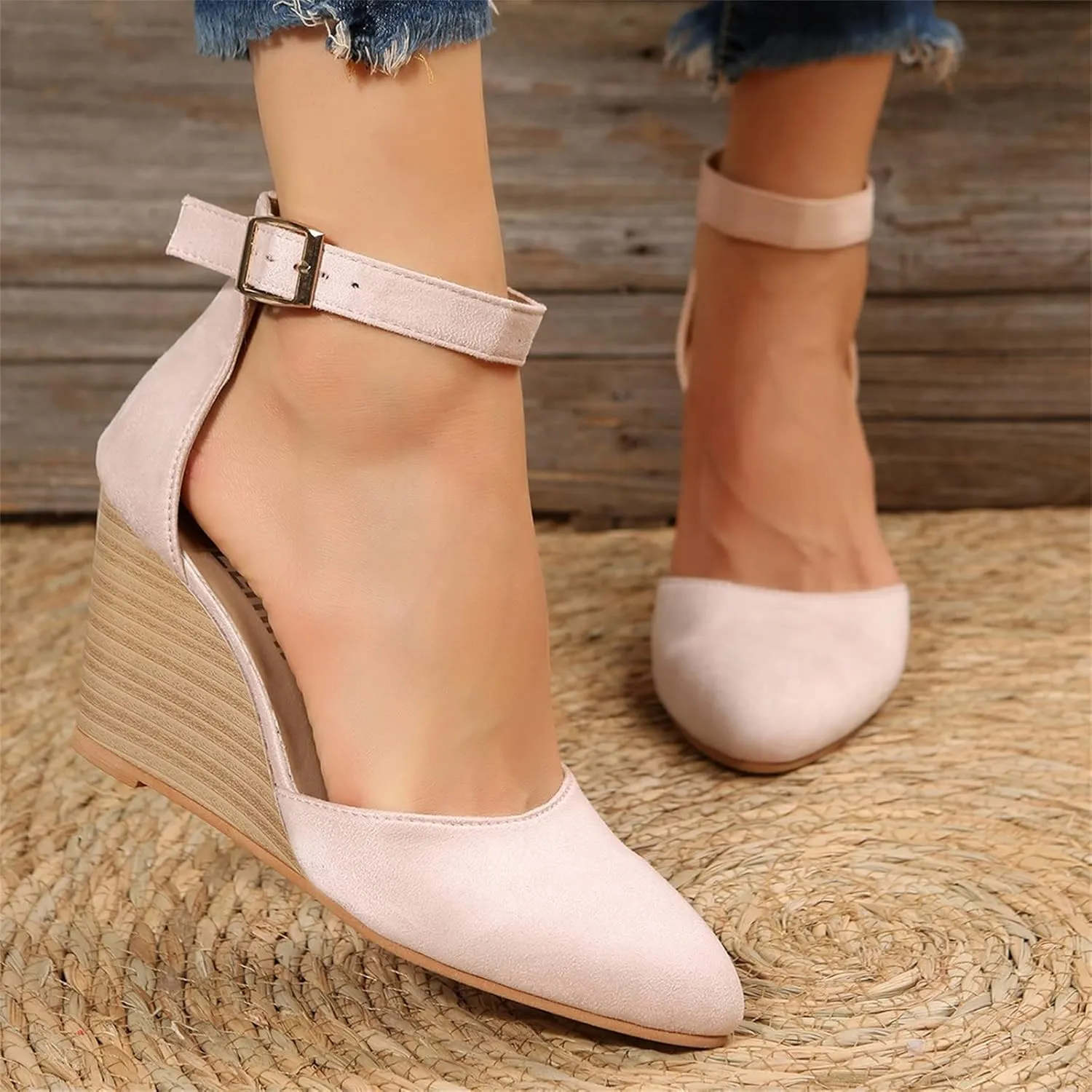 Wedge Sandals for Women Crisscross Elastic Straps and Open Toe Comfortable with Lightweight Platform for All Day Comfortable Orthopedic Sandal Beach Dressy Flip Flops for Wide Toe 2025 Spring
