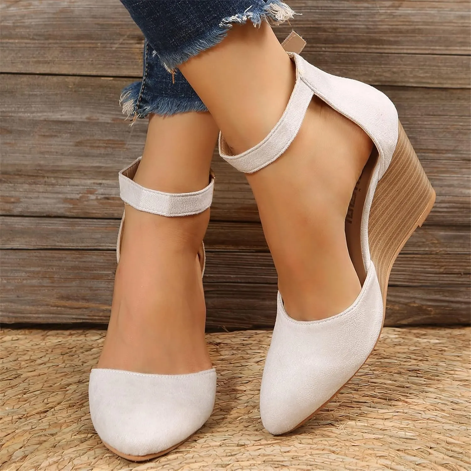 Wedge Sandals for Women Crisscross Elastic Straps and Open Toe Comfortable with Lightweight Platform for All Day Comfortable Orthopedic Sandal Beach Dressy Flip Flops for Wide Toe 2025 Spring