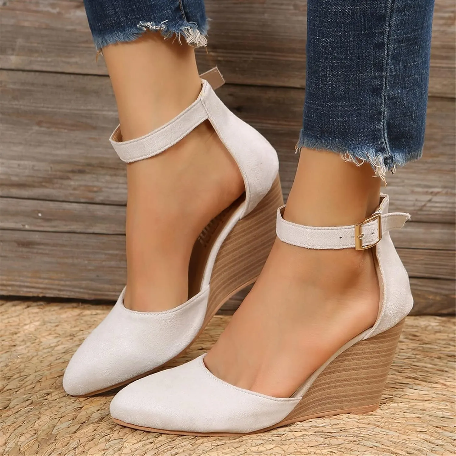 Wedge Sandals for Women Crisscross Elastic Straps and Open Toe Comfortable with Lightweight Platform for All Day Comfortable Orthopedic Sandal Beach Dressy Flip Flops for Wide Toe 2025 Spring