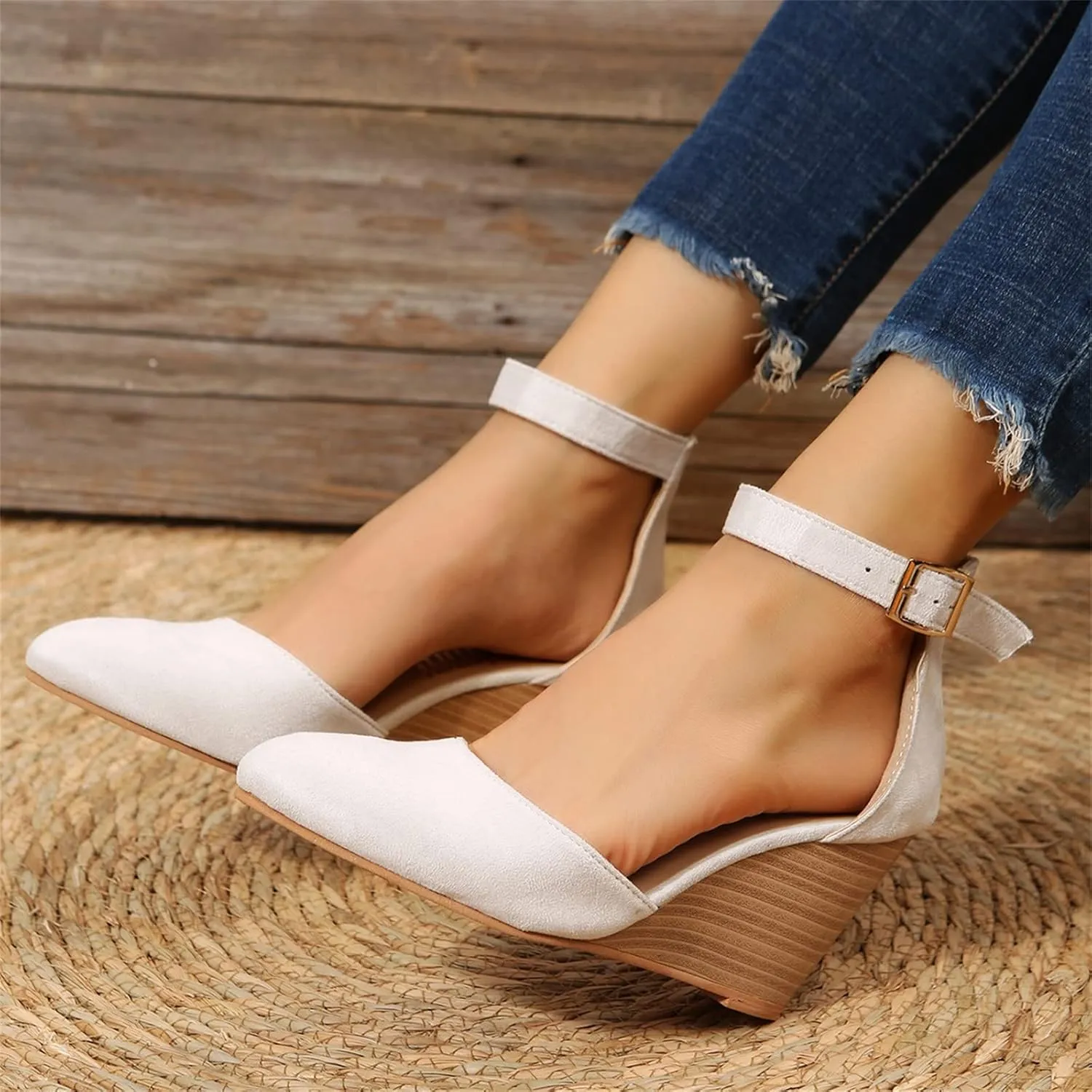 Wedge Sandals for Women Crisscross Elastic Straps and Open Toe Comfortable with Lightweight Platform for All Day Comfortable Orthopedic Sandal Beach Dressy Flip Flops for Wide Toe 2025 Spring