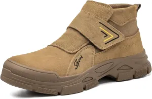 Welding Boots for Men,Slip On Steel Toe Work Boots,Construction Fireproof Men's Steel Toe Shoes,Indestructible Safety Toe Work Shoes.