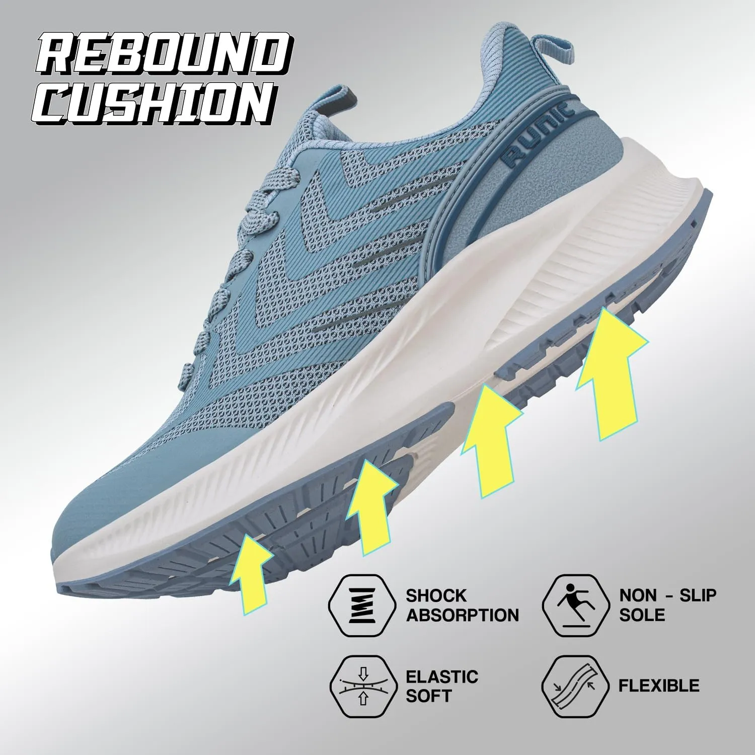 Wide Toe Box Sneakers for Women - Extra Wide Width Lightweight Running Shoes, Breathable Walking Tennis Shoes with Arch Support and Non-Slip Rubber Outsole