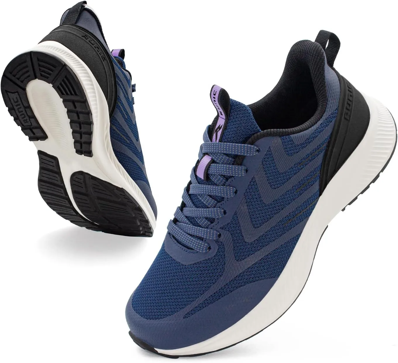 Wide Toe Box Sneakers for Women - Extra Wide Width Lightweight Running Shoes, Breathable Walking Tennis Shoes with Arch Support and Non-Slip Rubber Outsole