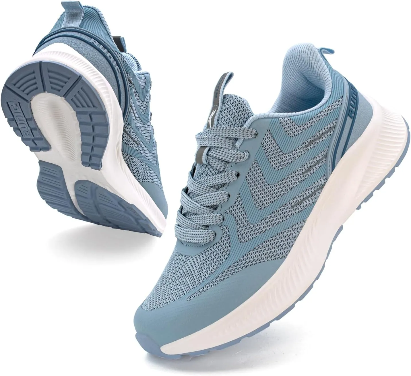 Wide Toe Box Sneakers for Women - Extra Wide Width Lightweight Running Shoes, Breathable Walking Tennis Shoes with Arch Support and Non-Slip Rubber Outsole