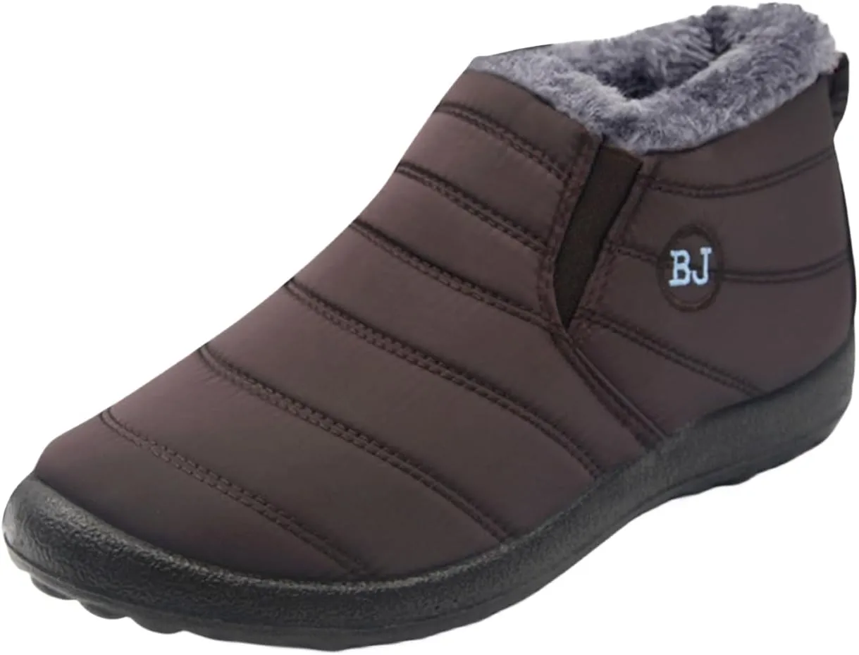 Woman Snow Boots Winter Shoes Non Slip Waterproof Warm Boot Ankle Comfortable Walking Going Out Outdoor Flat Booties