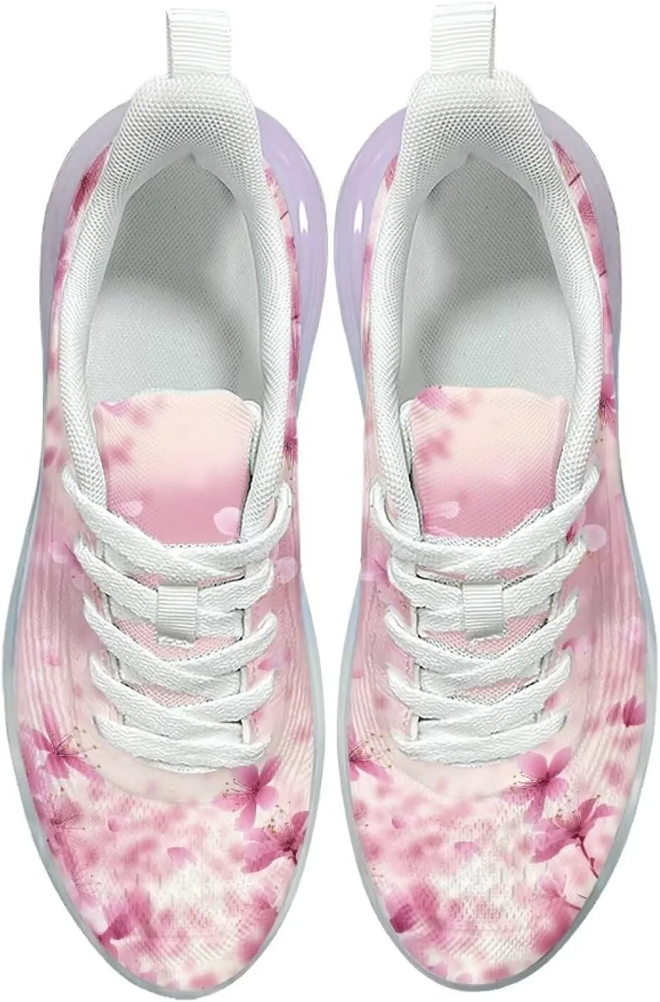 Women Air Cushion Running Shoe Flowers Print Sport Shoes Non Slip Breathable Athletic Tennis Fitness Sneaker US6-11