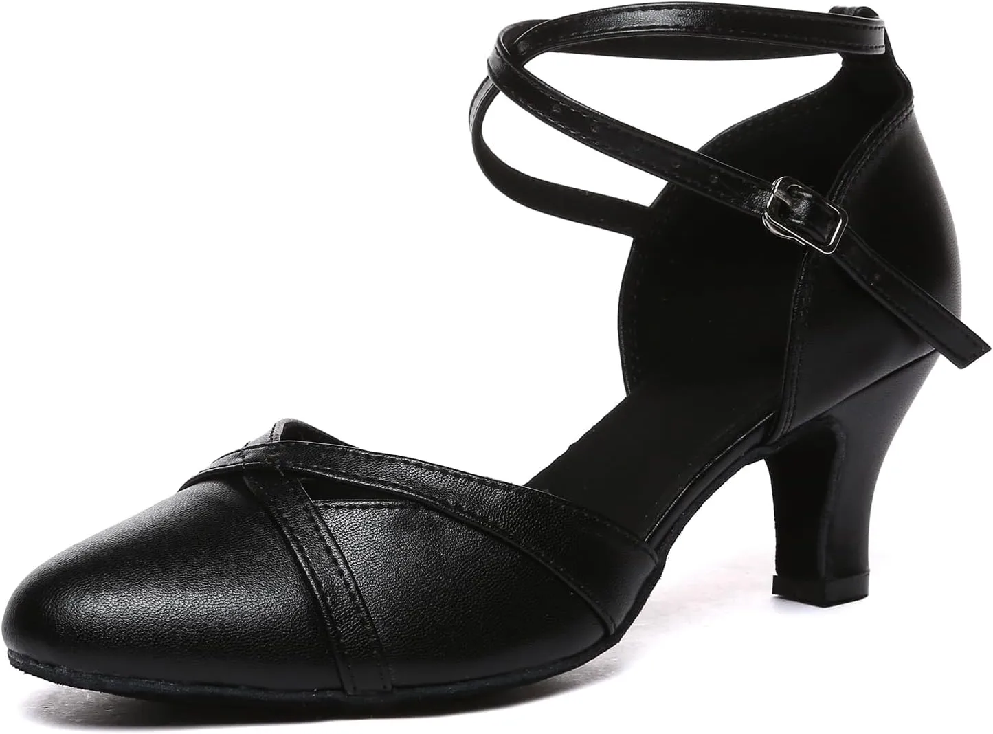 Women Ballroom Dance Shoes Closed Toe Performence Practice Tango Latin Salsa Modern Waltz Character Dance Shoes,model L618-6cm Heel