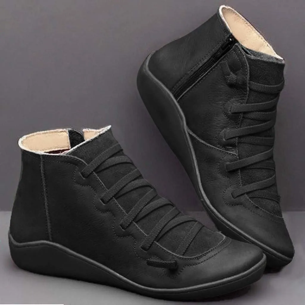 Women Booties Botines Vaqueros Para Mujer White Cowboy Boots for Women Brown Leather Booties Ankle Boots for Women No Heel Comfort Womens Ankle Booties No Heel