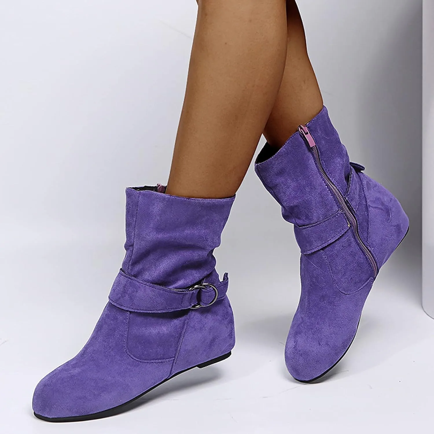 Women Booties Woman Cowboy Boots Silver Boots Dress Women Low Heel Womens Fall Booties and Ankle Boots Wedges Womens Black Square Toe Low Heel Ankle Boots