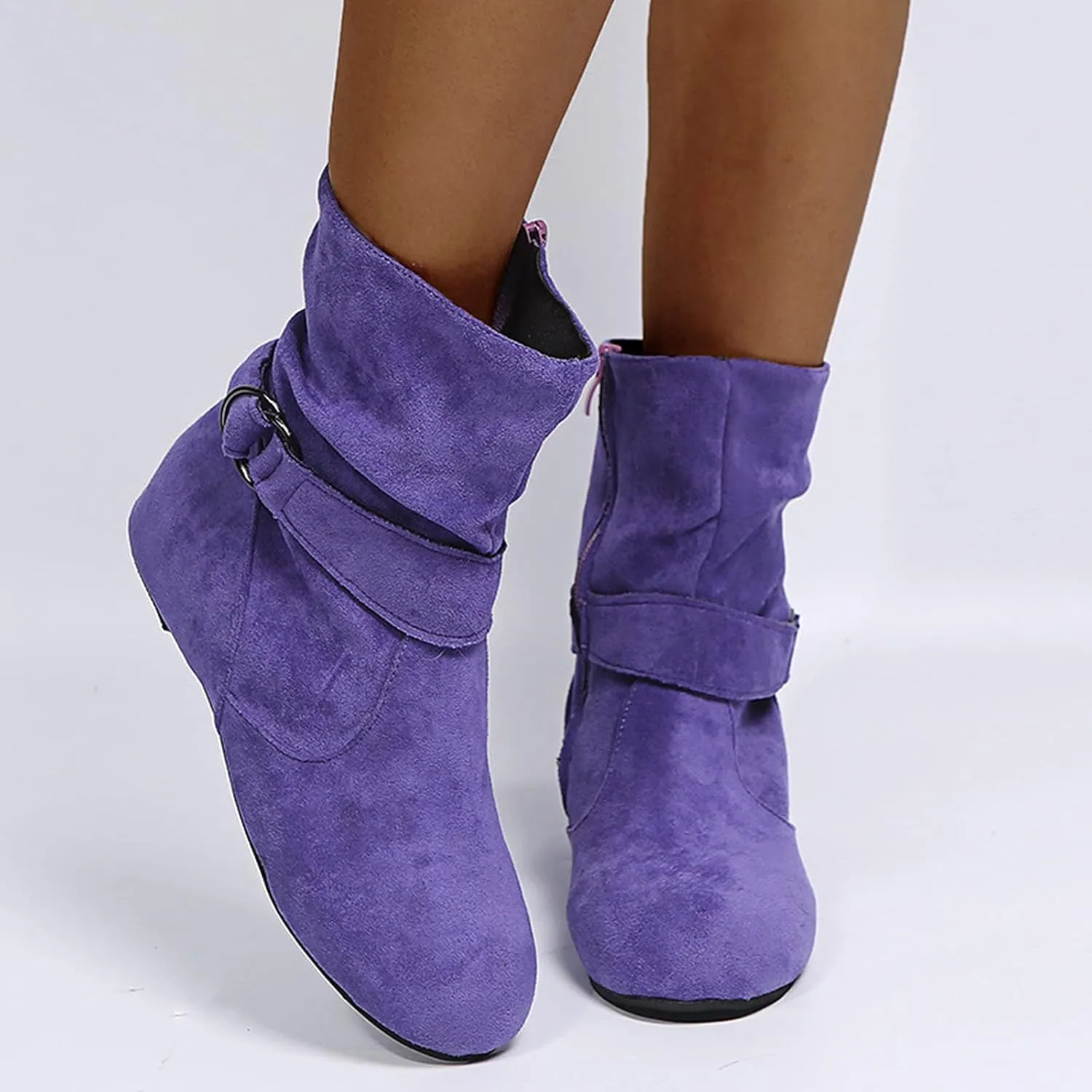 Women Booties Woman Cowboy Boots Silver Boots Dress Women Low Heel Womens Fall Booties and Ankle Boots Wedges Womens Black Square Toe Low Heel Ankle Boots