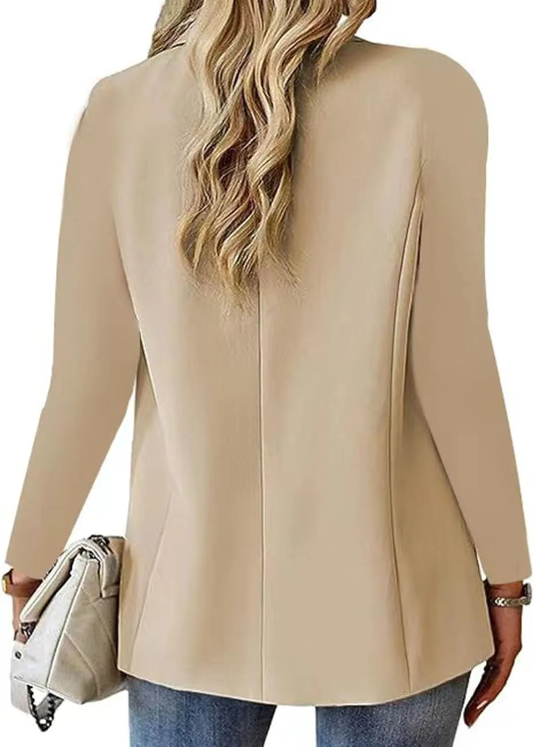 Women Business Blazer Loose Lightweigth Open Front Summer Jackets Long Sleeve Workfice Jacket Blazer Outfits
