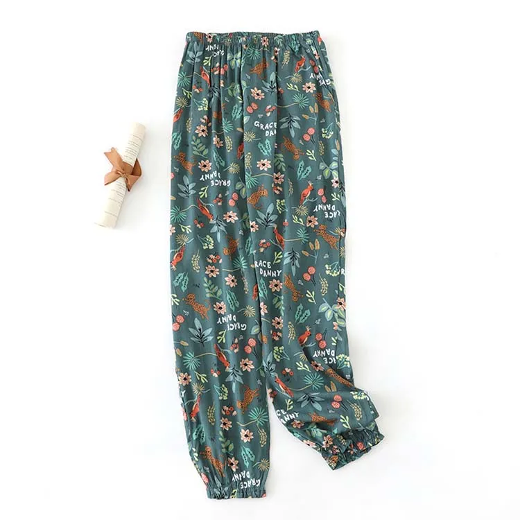 Women Loose Printing Anti-Mosquito Sleep Pants