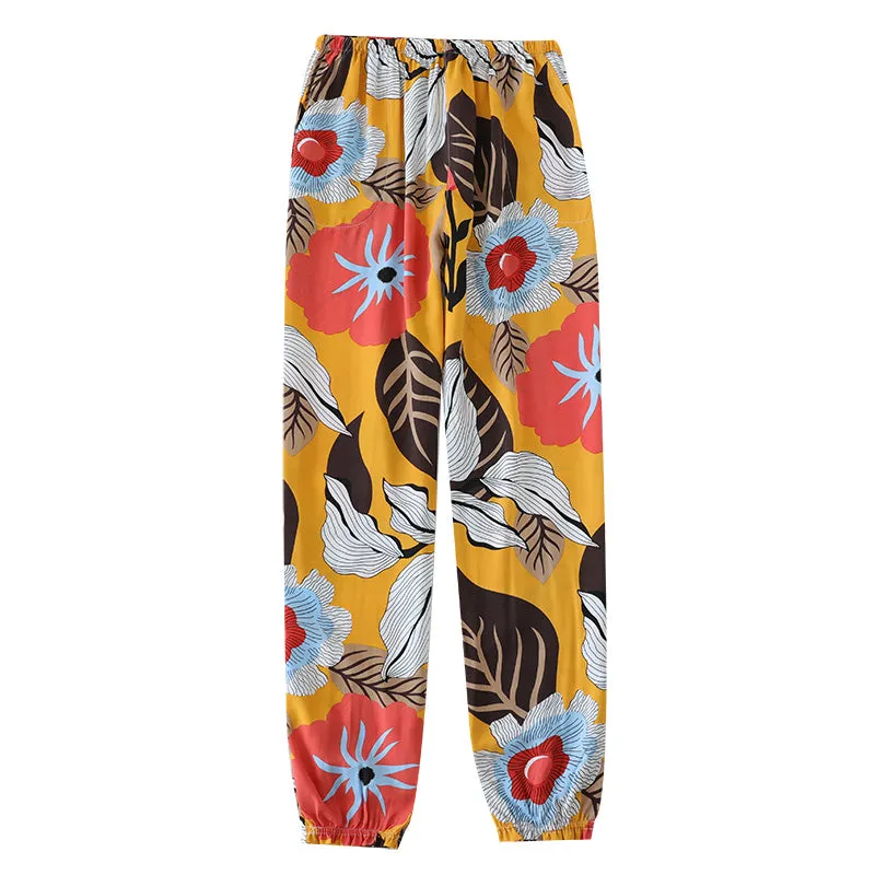 Women Loose Printing Anti-Mosquito Sleep Pants
