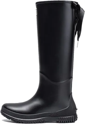 Women Men High Tube Rain Boots Cotton Warm Waterproof Rubber Boots Outdoor Water