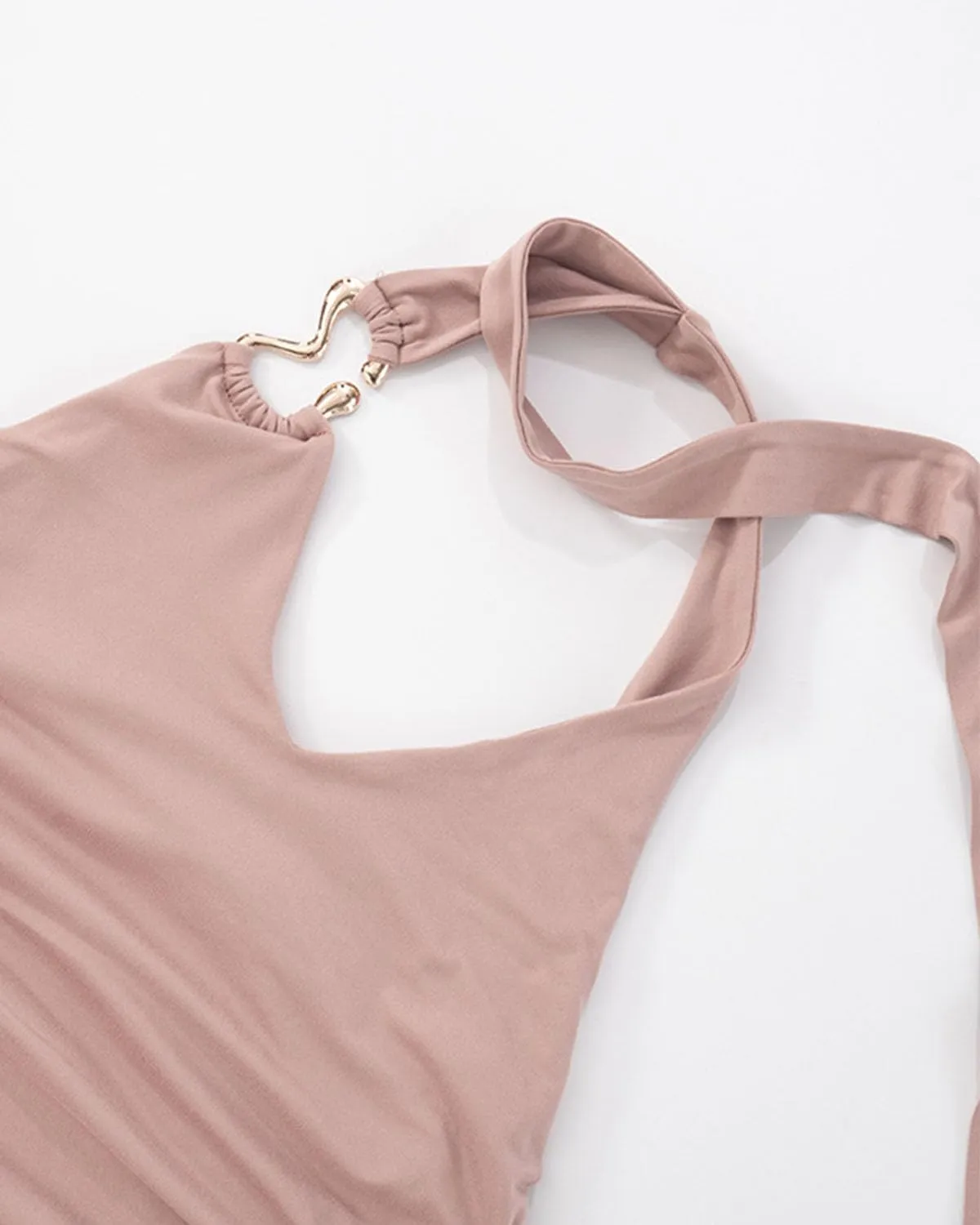Women Sexy Scoop Neck Scarf Halter Cami Tops Y2K Sleeveless Backless Slim Fit Ruched Tank Tops Summer Streetwear