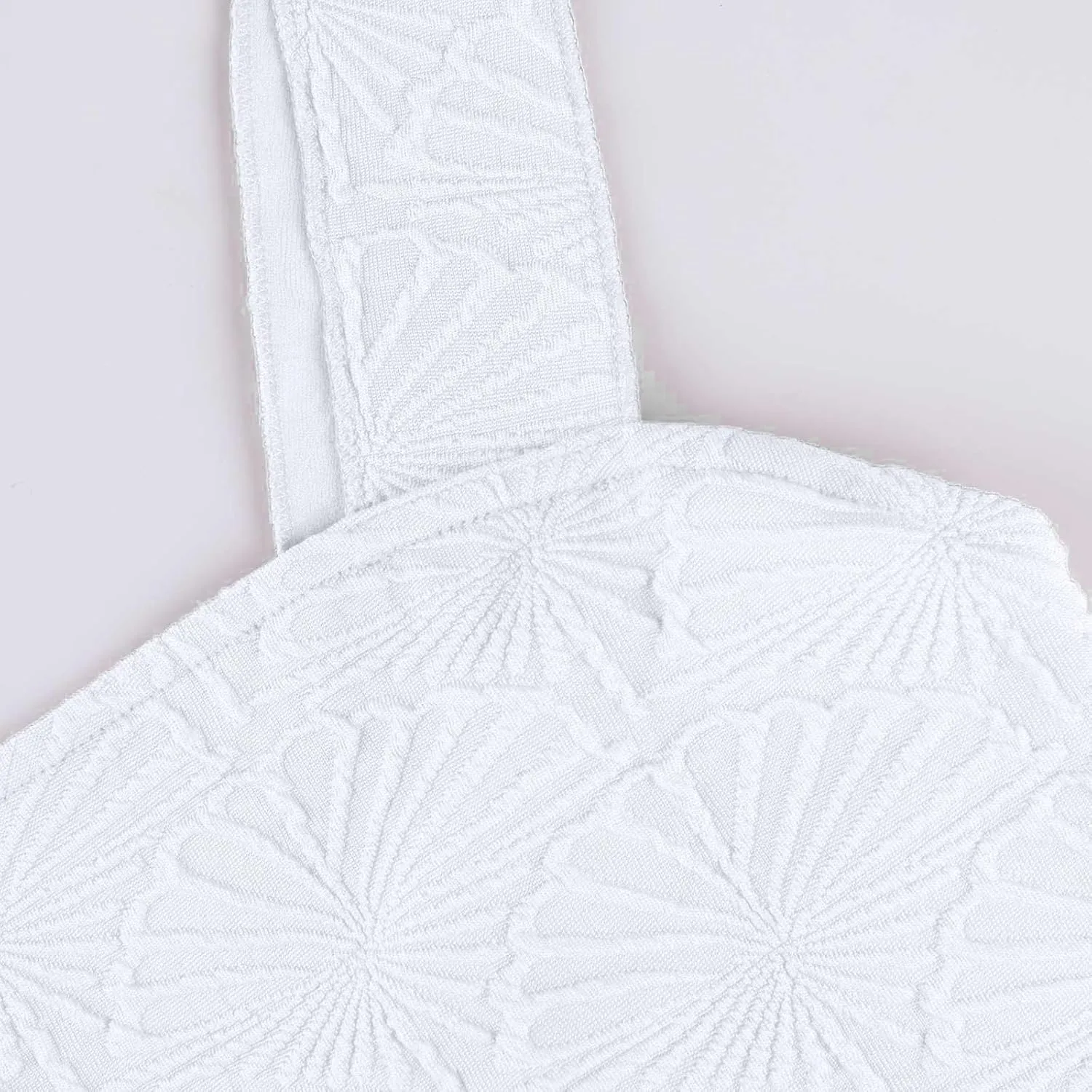 Women Square Neck Wide Straps Crop Tank Tops Casual Floral Sleeveless Lettuce Trim Slim Fit Crop Cami Vest Tops