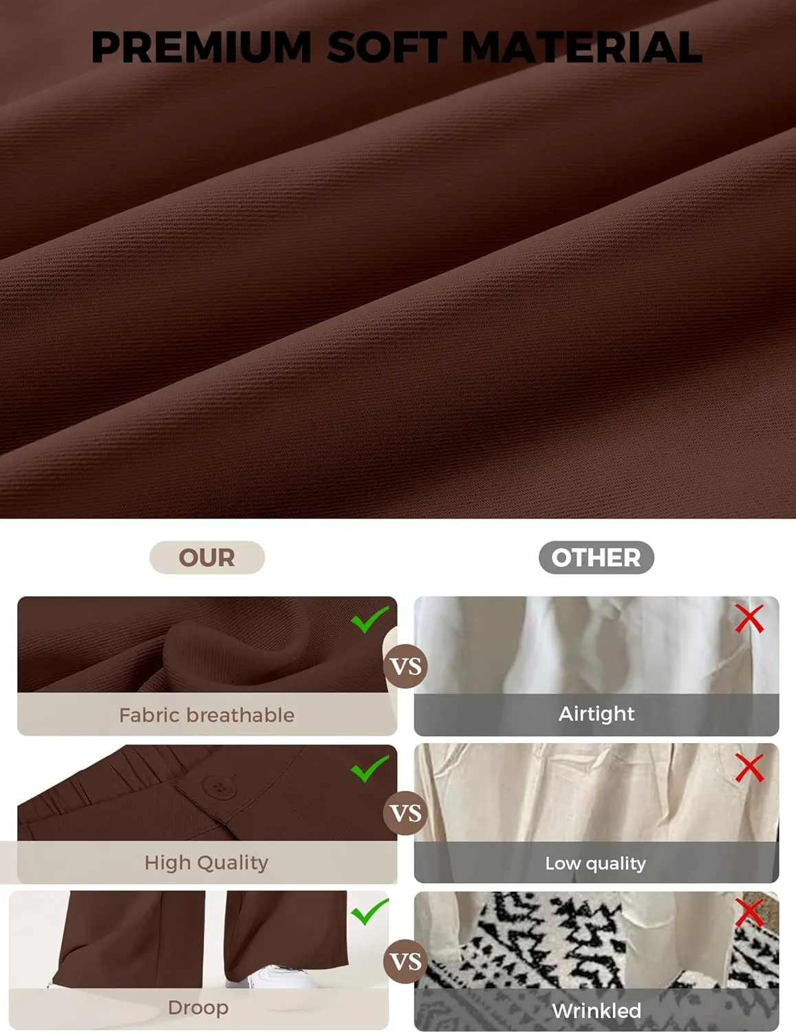 Women Straight Wide Leg Dress Pants for Women High Waist Office Business Casual Trousers Pants with Pockets 2024