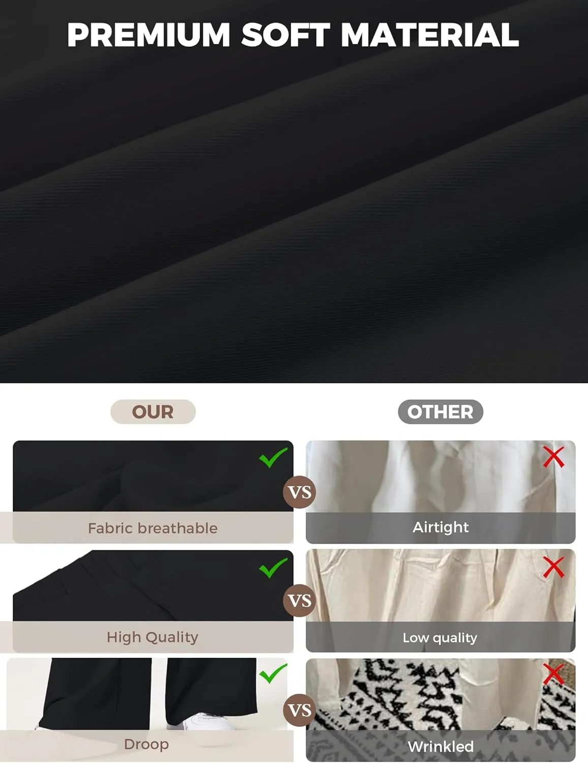 Women Straight Wide Leg Dress Pants for Women High Waist Office Business Casual Trousers Pants with Pockets 2024