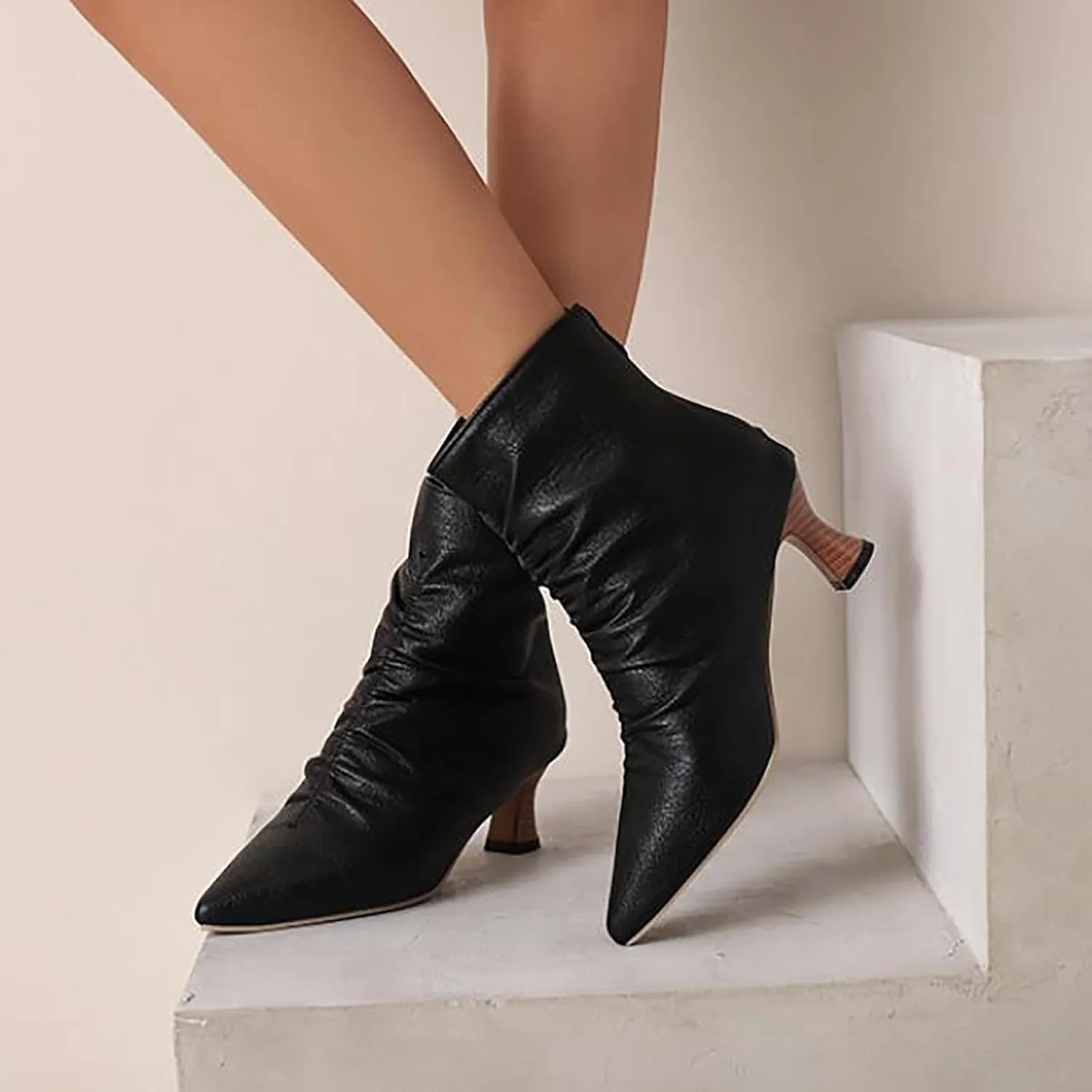 Women's Ankle Boots & Booties Booties for Women with Heel Beige Booties Winter Boots Woman Black Ankle Boots for Women Comfort Womens Western Booties Wide Width