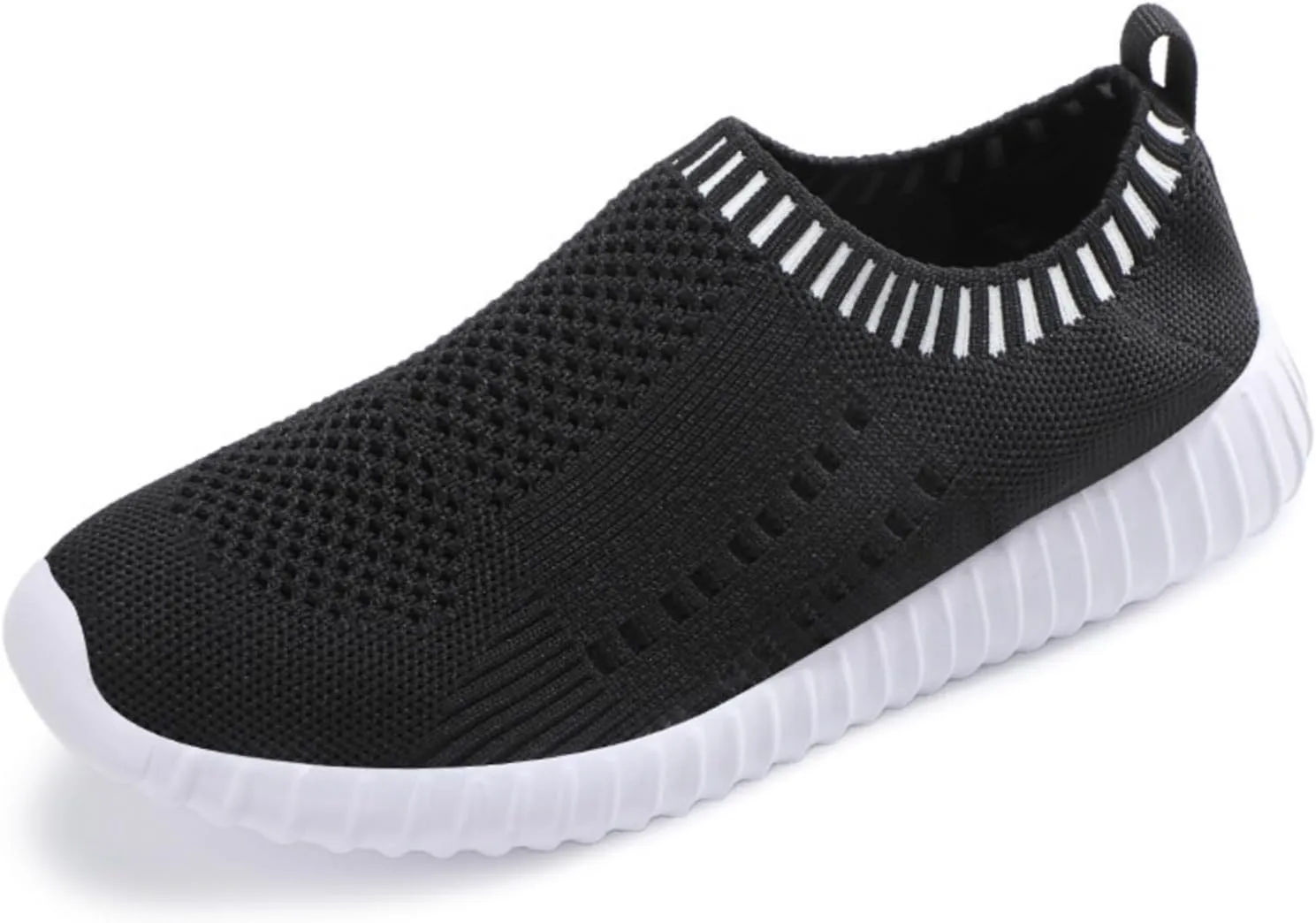 Women's Athletic Walking Shoes Slip On Casual Mesh Comfortable Tennis Workout Sneakers Shoes Sneakers Running Laceless Breathable Lightweight Mesh Knit Sock Glitter Rhinestone Jazz Latin Dance