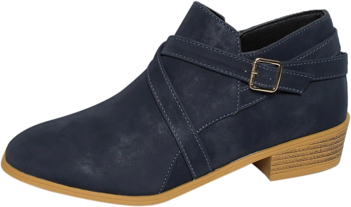 Womens Booties Low Heel Square Toe Ankle Boots Cowboy Boots for Women Mid Calf Womens Taupe Boots Womens Wide Width Booties and Ankle Boots Womens Wide Width Ankle Booties