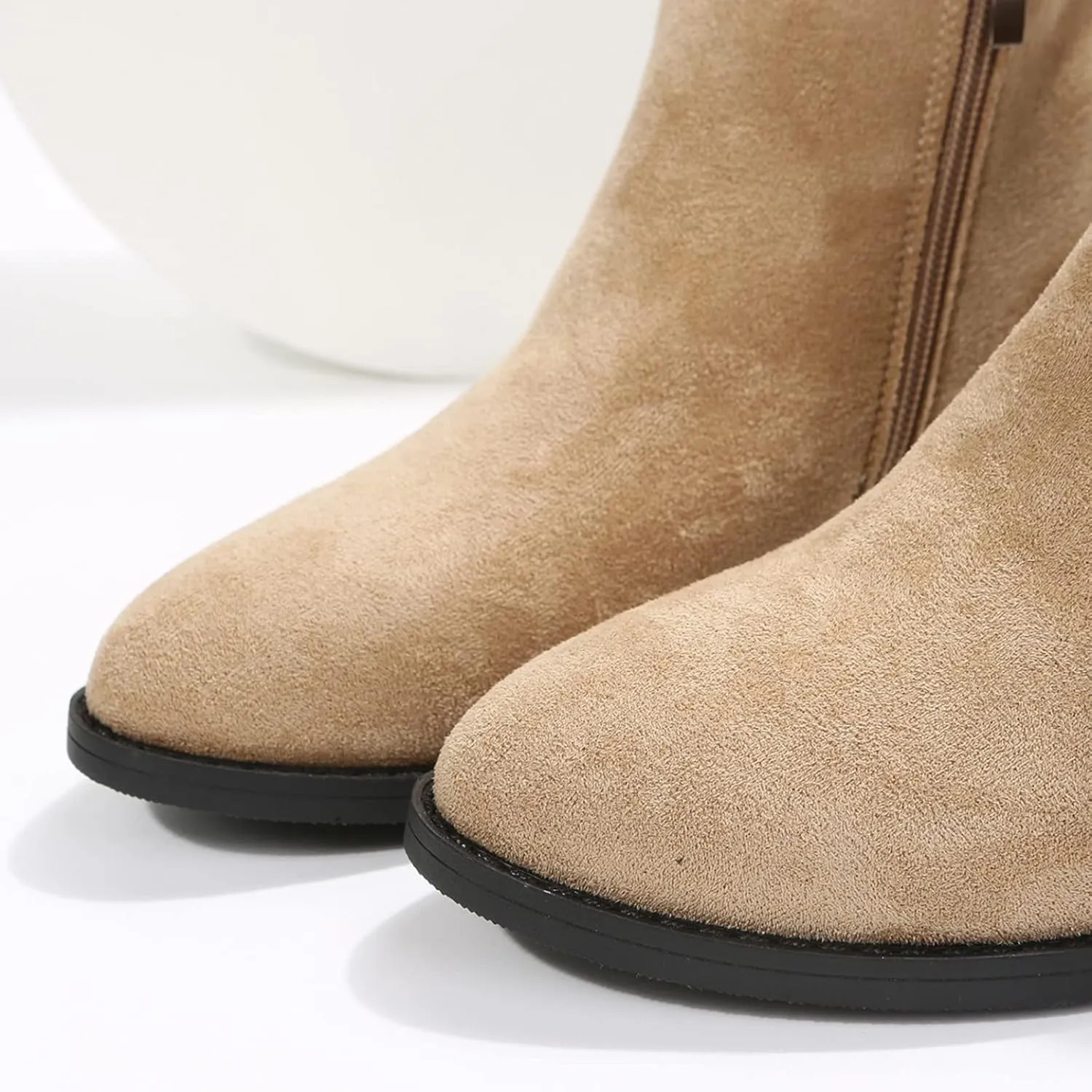 Womens Booties Low Heel Square Toe Ankle Boots Cowboy Boots for Women Mid Calf Womens Taupe Boots Womens Wide Width Booties and Ankle Boots Womens Wide Width Ankle Booties