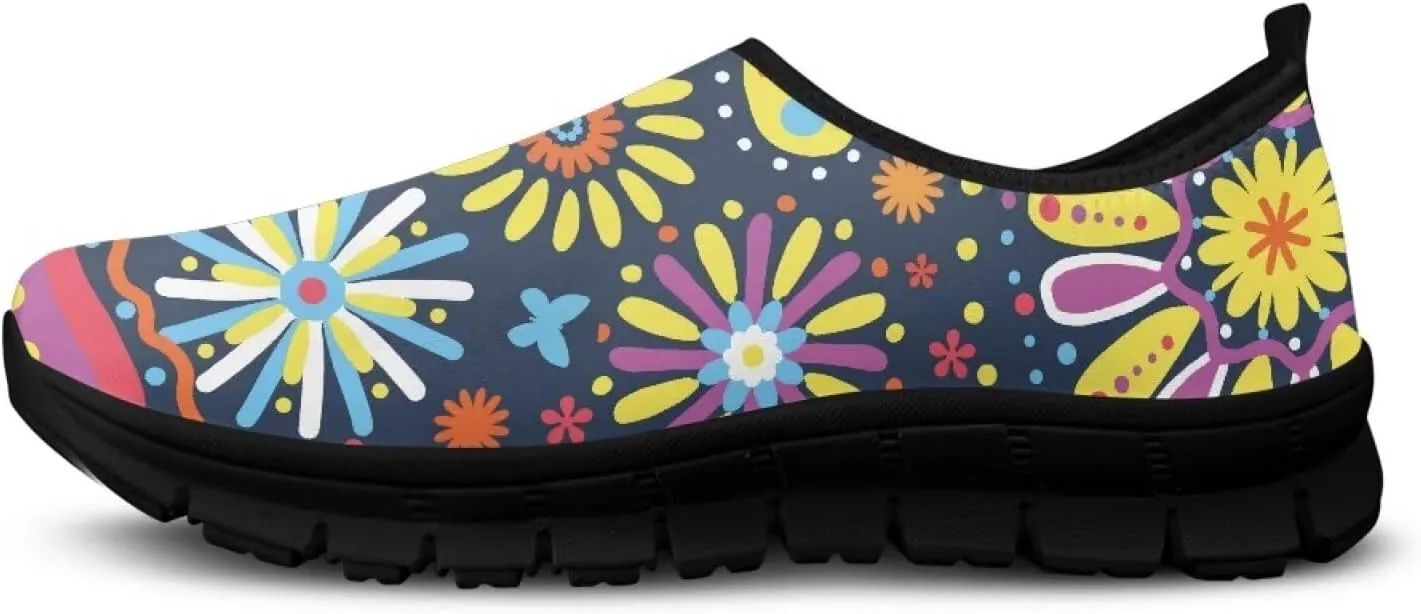 Womens Canvas Shoes Low Top Fashion Sneakers Slip on Walking ShoeBlack Sole