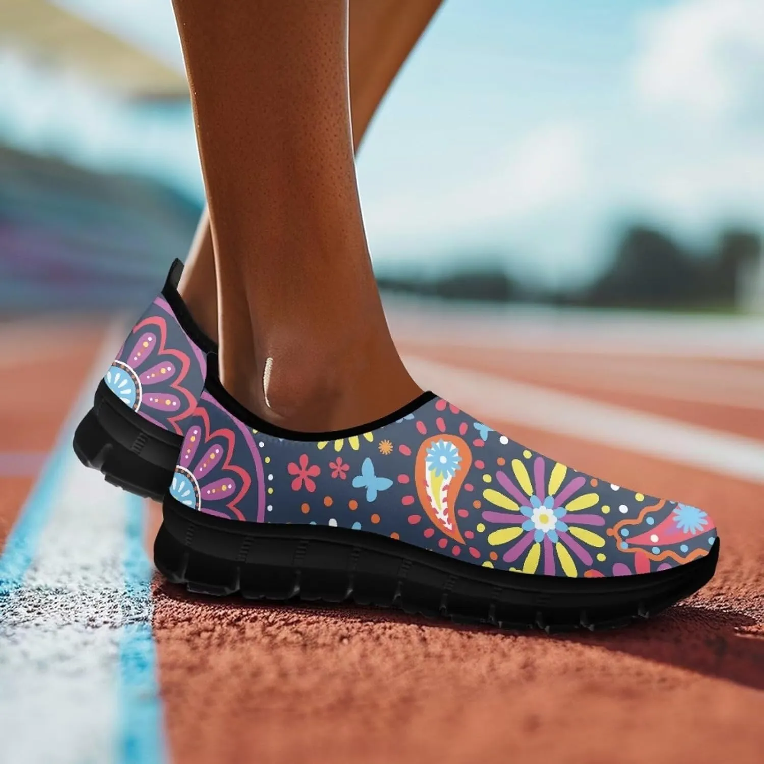 Womens Canvas Shoes Low Top Fashion Sneakers Slip on Walking ShoeBlack Sole