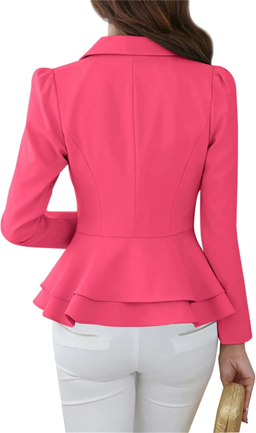Women's Casual Petite Blazers Long Sleeve Solid Color T-Shirt Suit Office Elegant Blazers