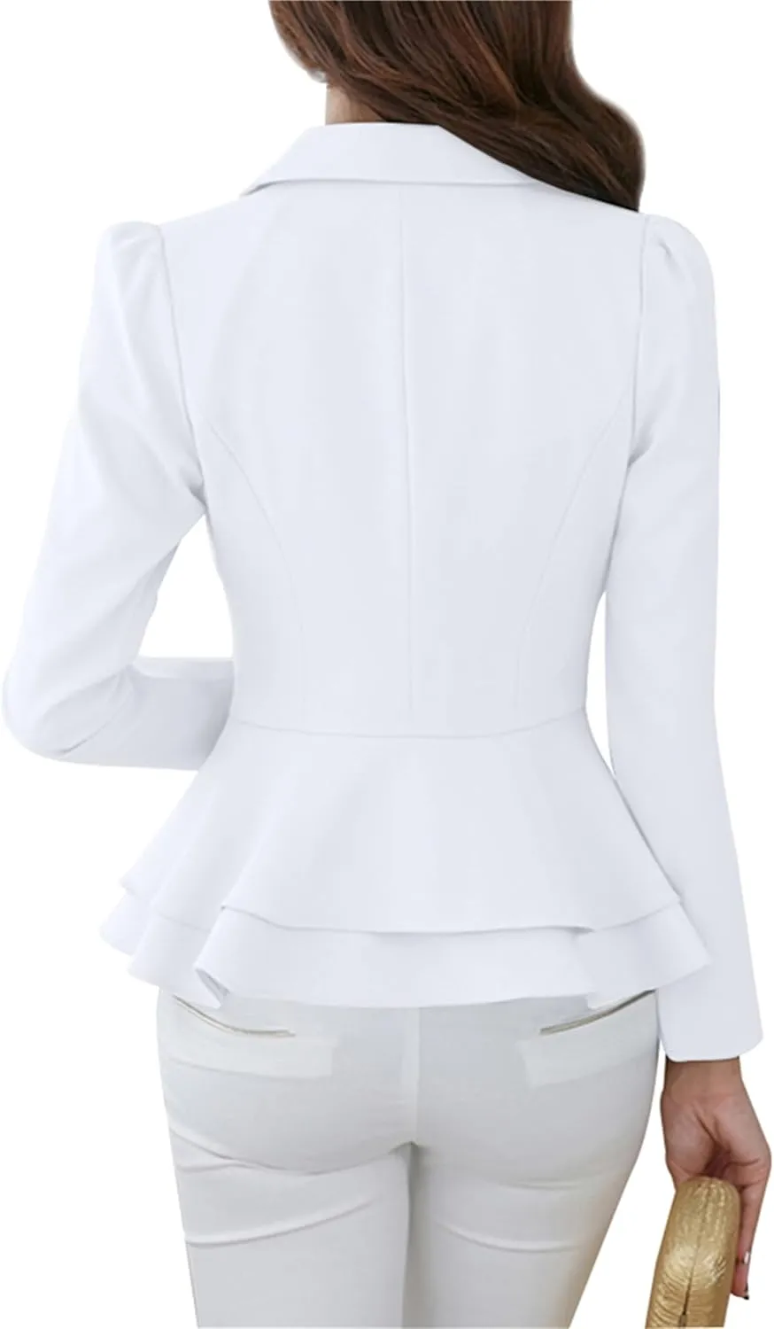Women's Casual Petite Blazers Long Sleeve Solid Color T-Shirt Suit Office Elegant Blazers